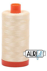 Aurifil Mako 50wt Cotton 1300 m 1422 yd. spool - 2110 Light Lemon